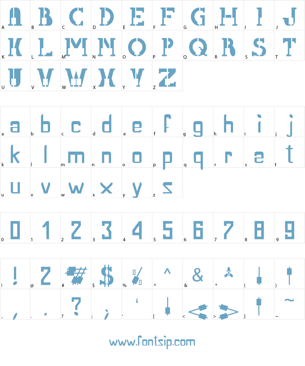 Cigar-Box-Guitar Font Character